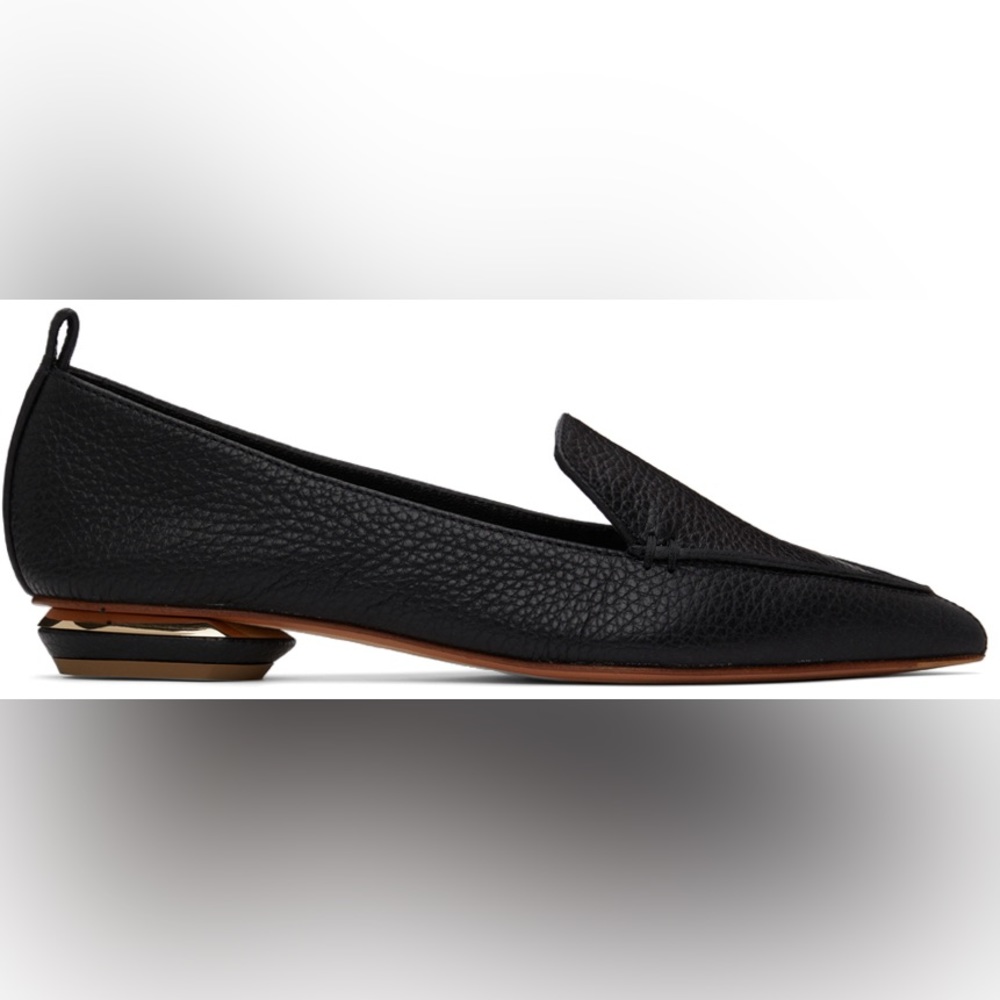 Nicholas Kirkwood Black leather Beya loafers sz 39 US 8.5
